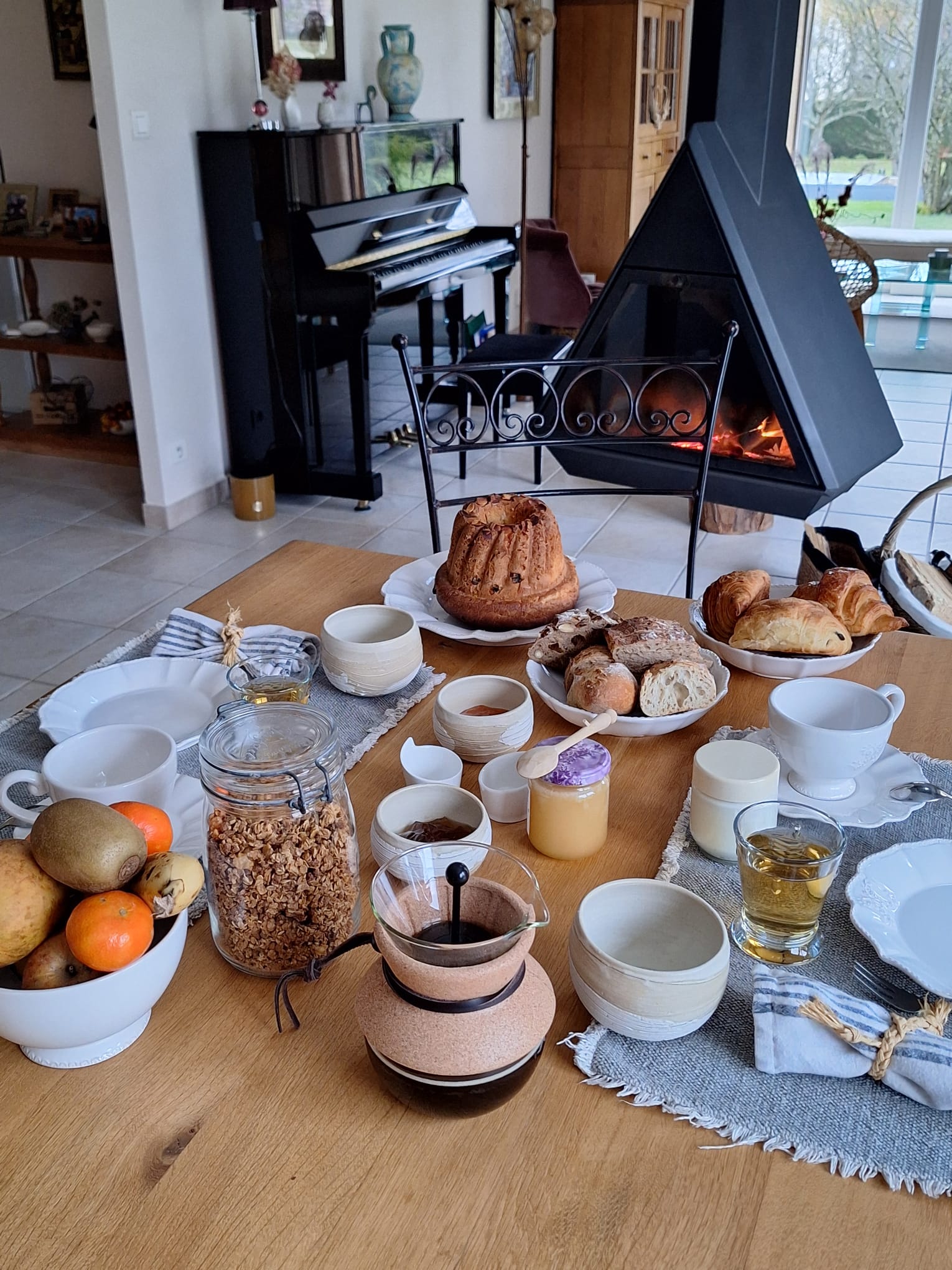 Petit-déjeuner Roulotte & Respire © Véronique Jacquet